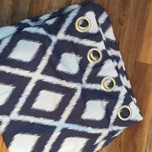 Curtain panels blue diamond-4 panels